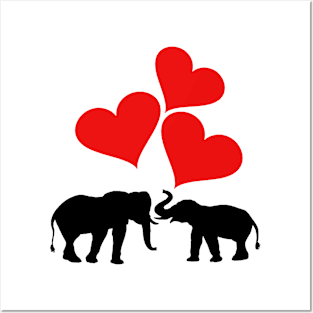 Hearts & Elephants Posters and Art